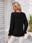 Applique V-Neck Flounce Sleeve T-Shirt nicholesgifts