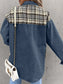 Plaid Button Up Dropped Shoulder Jacket nicholesgifts