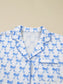 Bow Print Long Sleeve Shirt and Pants Pajama Set nicholesgifts
