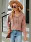 Drawstring Half Button Long Sleeve Hoodie nicholesgifts
