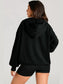 Pocketed Half Zip Long Sleeve Hoodie Trendsi