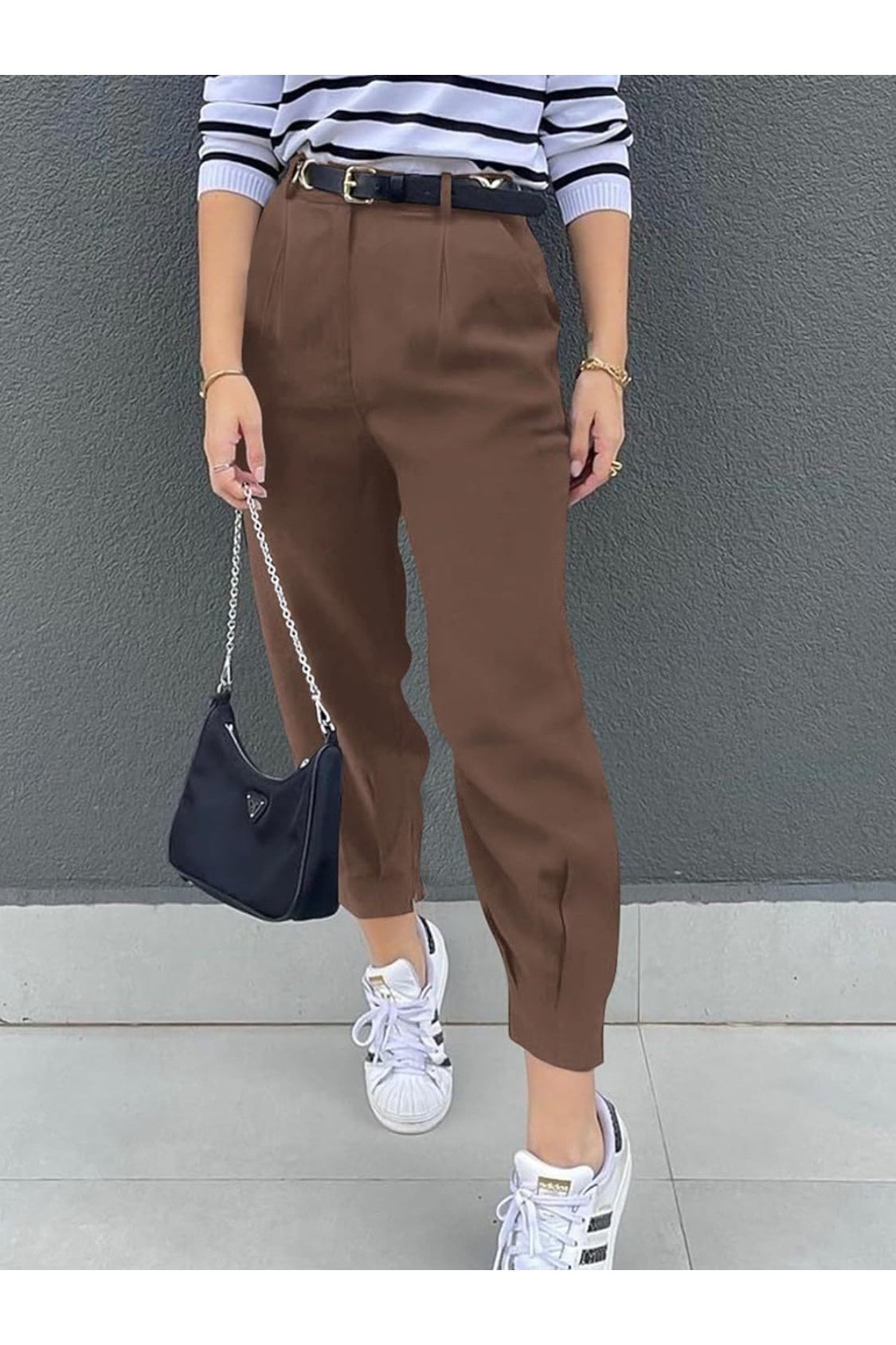 High Waist Cropped Pants nicholesgifts