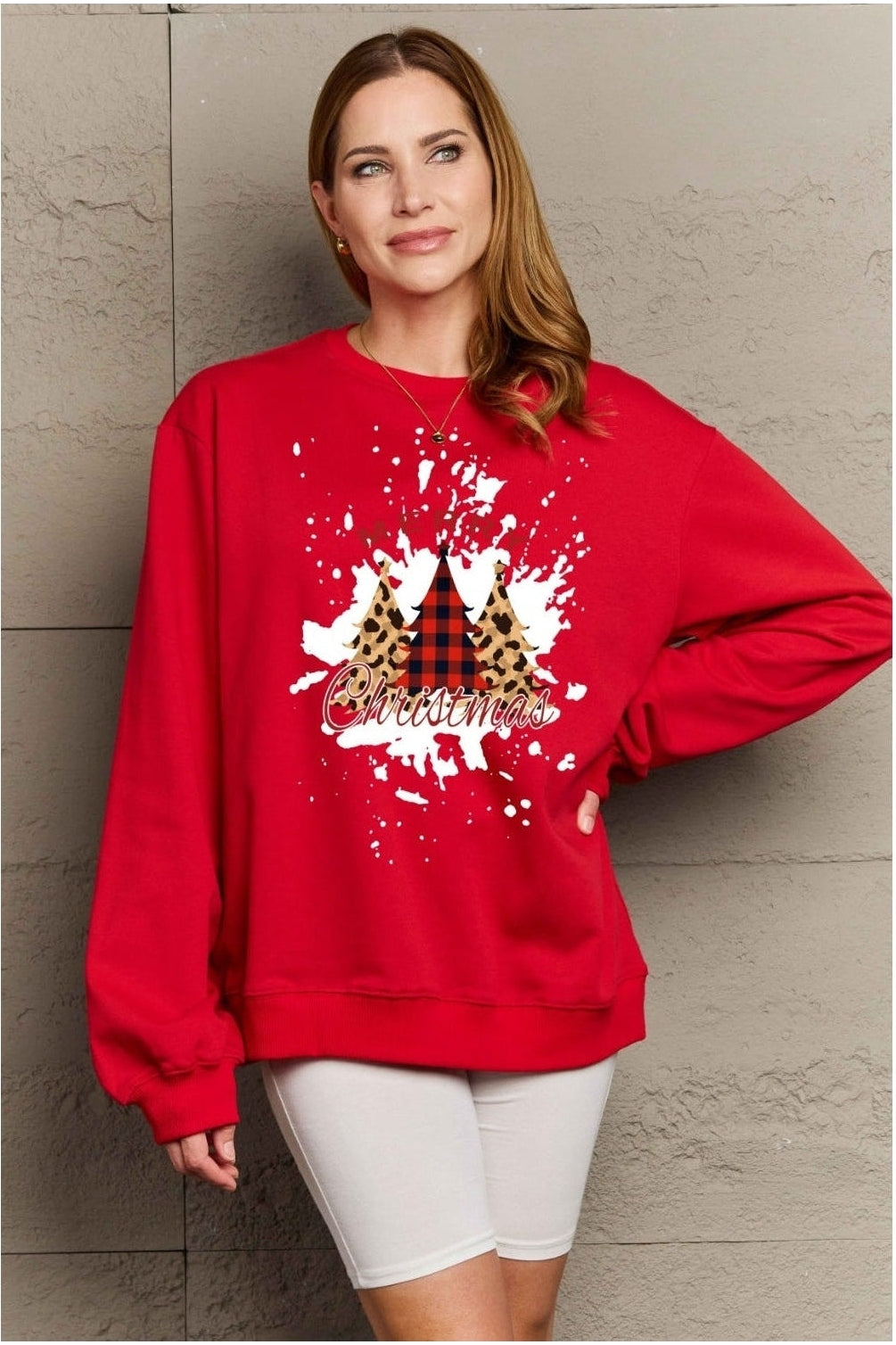 Simply Love Full Size MERRY CHRISTMAS Graphic Sweatshirt nicholesgifts
