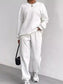 Texture Round Neck Top and Pants Set nicholesgifts