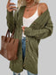 Women Cable-Knit Button Down Cardigan with Pockets nicholesgifts