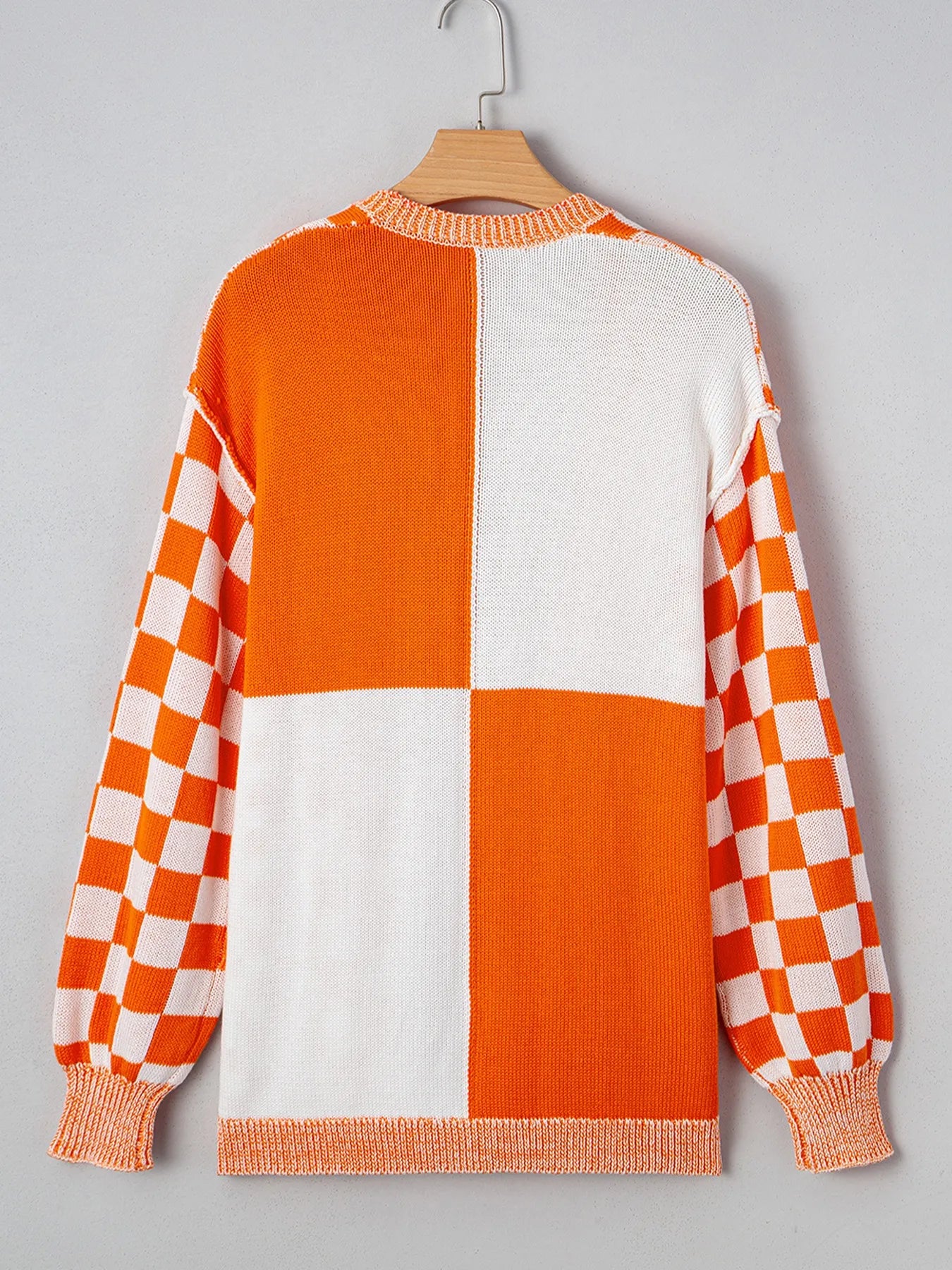 Checkered Pattern Open Front Cardigan Trendsi