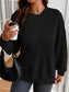 Textured Round Neck Sweatshirt nicholesgifts