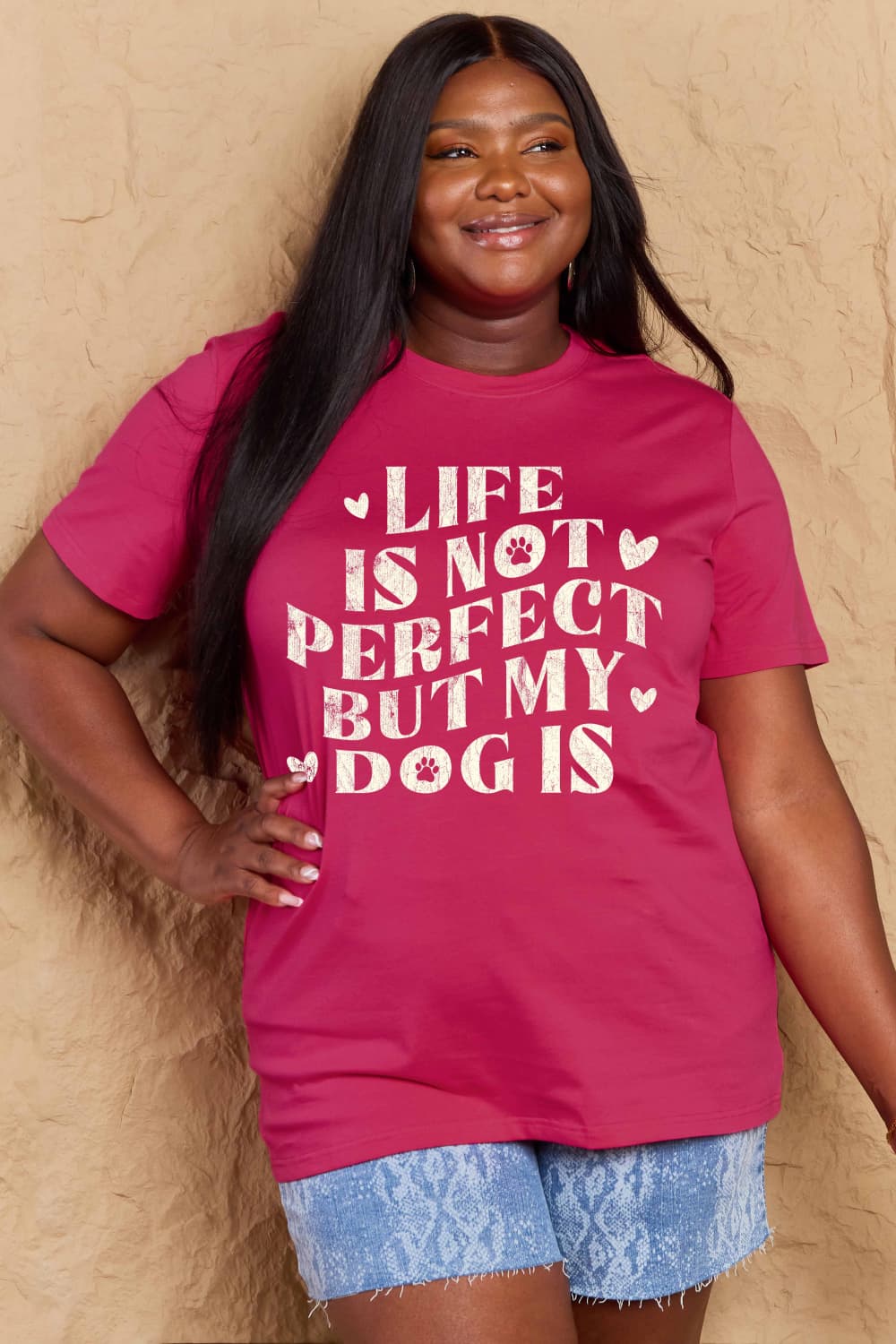 Simply Love Full Size Dog Slogan Graphic Cotton T-Shirt nicholesgifts