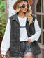 Button Front Sleeveless Denim Jacket nicholesgifts