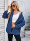 Button Up Collared Neck Denim Jacket Trendsi