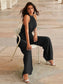 Cutout Tied Pleated Sleeveless Jumpsuit nicholesgifts