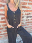 Full Size Button-Front Wide Leg Jumpsuit Plus Size nicholesgifts