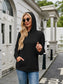 NicholesGifts Women Ribbed Drawstring Long Sleeve Hoodie nicholesgifts