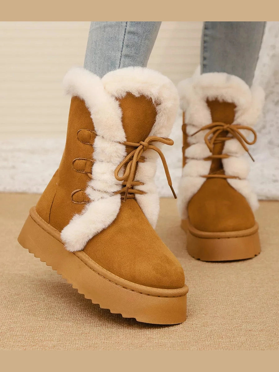 Lace-Up Winter Boots Trendsi