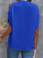 Women Notched Cold Shoulder Blouse nicholesgifts