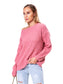Boat Neck Drop Shoulder Long Sleeve Sweater nicholesgifts