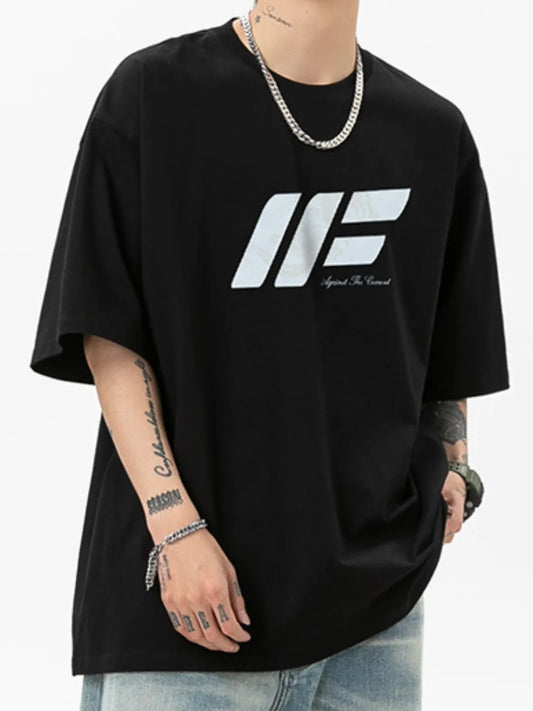 Men's Plus Size Round Neck Half Sleeve T-Shirt Trendsi