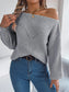 Openwork Long Sleeve Sweater nicholesgifts