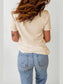 Letter Graphic Cuffed Tee Shirt nicholesgifts