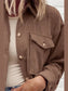 Pocketed Button Up Dropped Shoulder Shacket nicholesgifts