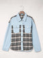 Plaid Pocketed Button Up Denim Jacket nicholesgifts