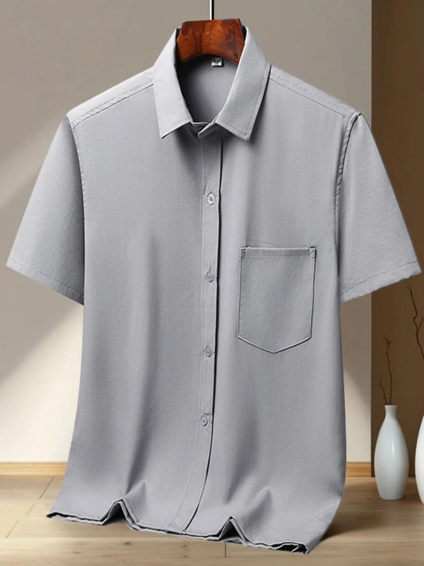 Men's Full Size Button Up Short Sleeve Shirt Plus Size NicholesGifts