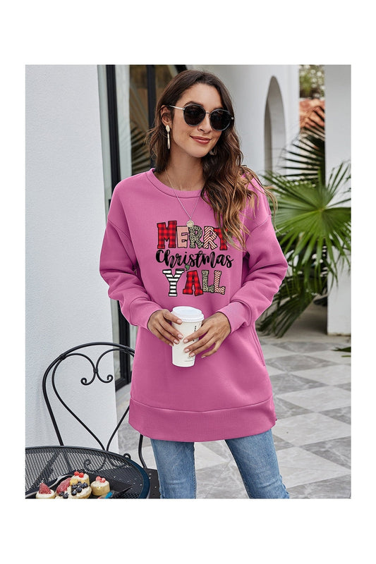 MERRY CHRISTMAS Y'ALL Graphic Sweatshirt