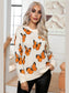 Butterfly Round Neck Long Sleeve Sweater nicholesgifts