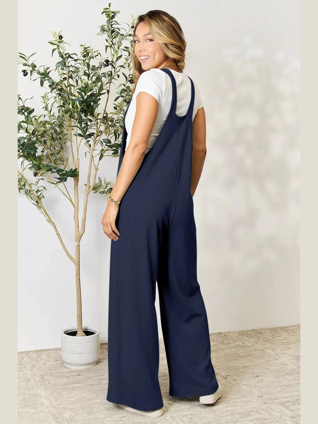 Double Take Full Size Wide Strap Overall with Pockets Trendsi