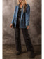 Pocketed Long Sleeve Denim Jacket nicholesgifts