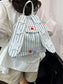 Striped Star Bunny Ear Backpack Bag nicholesgifts