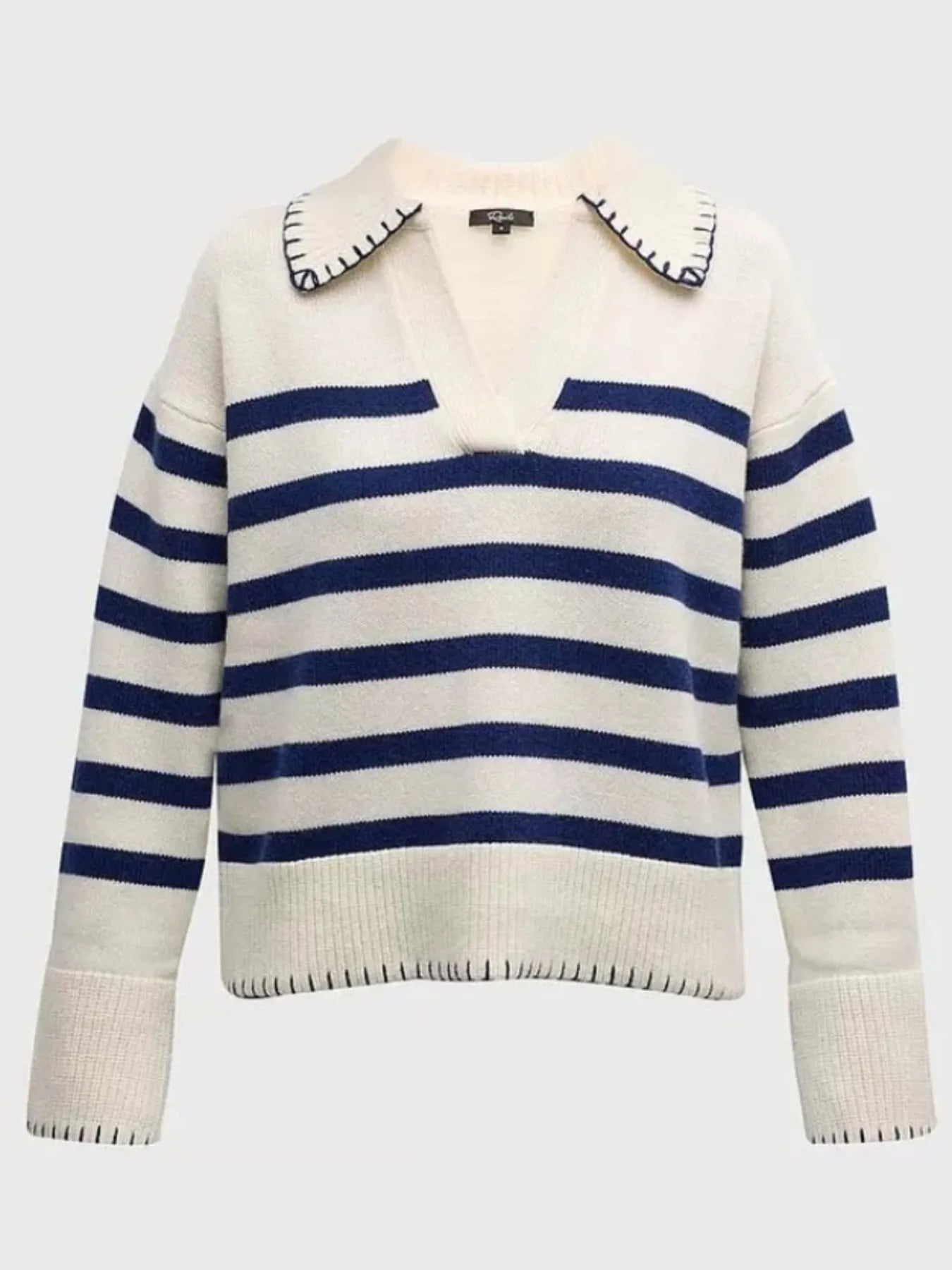 Striped Johnny Collar Sweater NicholesGifts