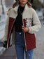 Leopard Color Block Zip-Up Jacket nicholesgifts