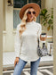 Slit Long Sleeve Mock Neck Sweater nicholesgifts
