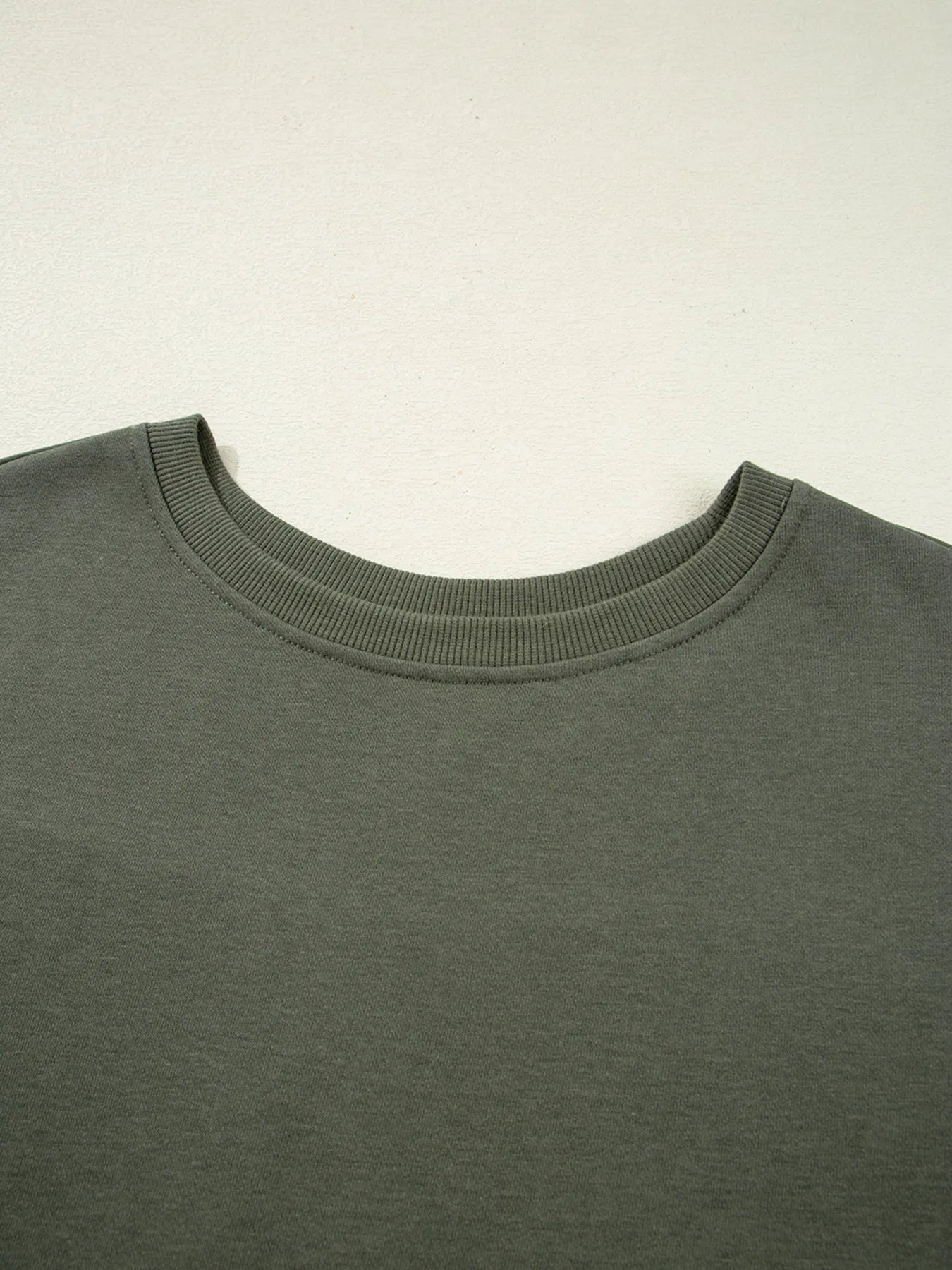 Plaid Patchwork Drop Shoulder Sweatshirt Trendsi