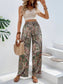Women Printed Wide Leg Pants nicholesgifts