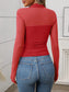 Mock Neck Long Sleeve Top nicholesgifts