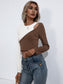 Ivy Lane Cropped Contrast Color Round Neck Short Sleeve Tee nicholesgifts