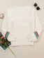 Letter Round Neck Long Sleeve Sweater nicholesgifts