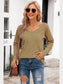 V-Neck Long Raglan Sleeve Top nicholesgifts