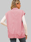 Women Pocketed Button Up Sleeveless Denim Jacket nicholesgifts