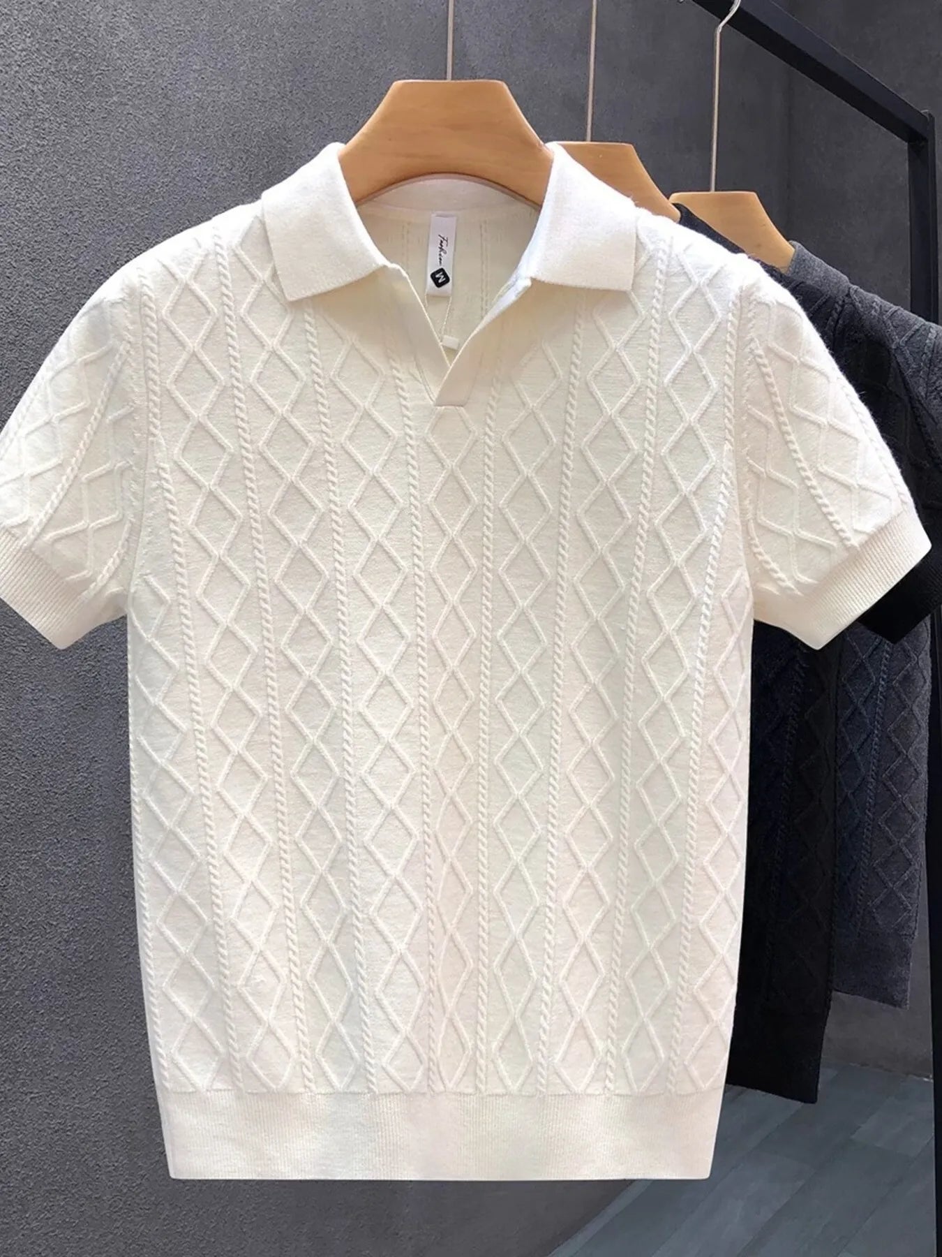 Men's Plus Size Basic style Collared Neck Knit Polo NicholesGifts