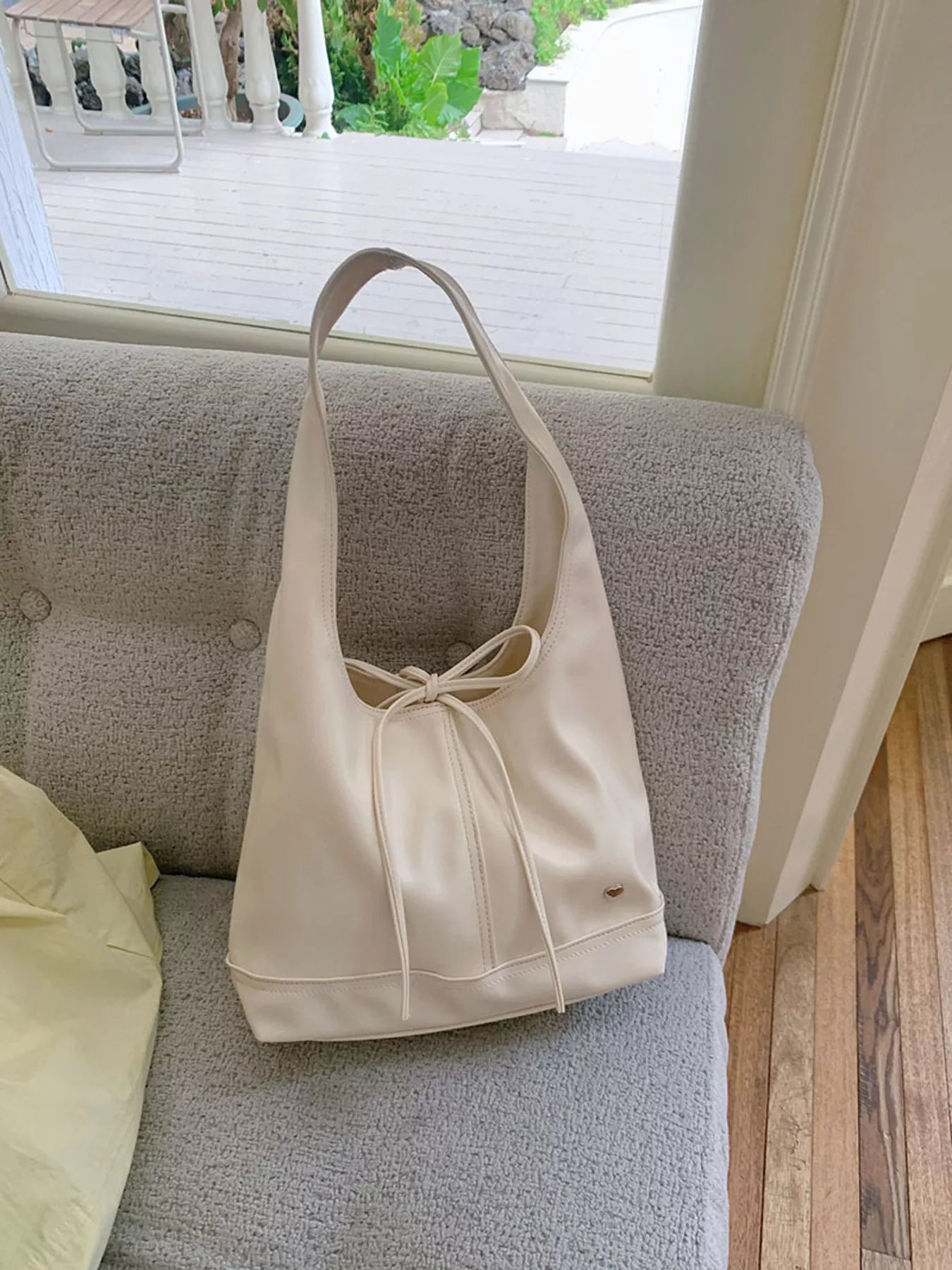 Leather Tied Shoulder Bag nicholesgifts