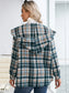 Ivy Lane Plaid Snap Down Hooded Jacket nicholesgifts