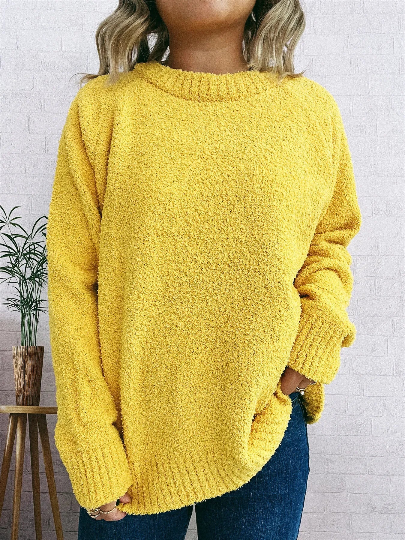 Round Neck Raglan Sleeve Sweater