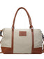 Canvas Leather Trim Travel Bag nicholesgifts
