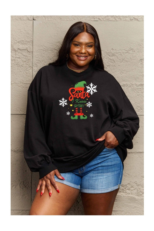 Simply Love Full Size Graphic Round Neck Sweatshirt