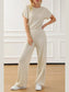Ribbed Knit Wide Leg Jumpsuit nicholesgifts