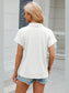 Johnny Collar Short Sleeve Blouse nicholesgifts