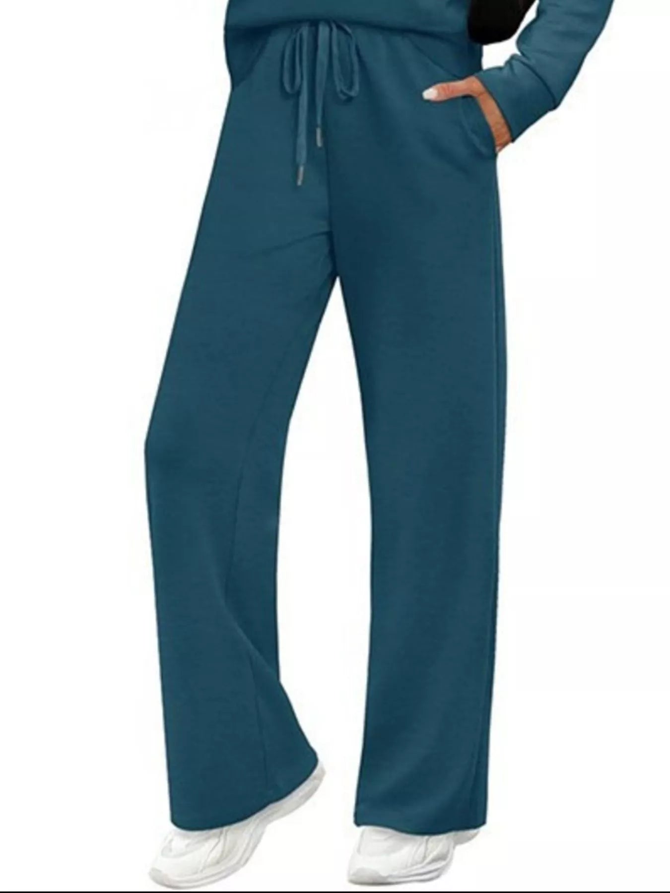Full Size Long Sleeve Round Neck Top and Pants Set Plus Size nicholesgifts